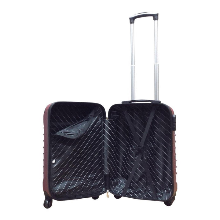 Duurzame Siena Rosso hardshell koffers - Robuuste ABS vakantiekoffers met geïntegreerd cijferslot.