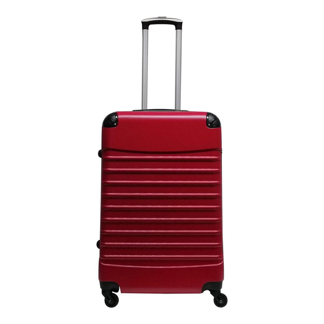 Rode hardshell reiskofferset met wielen - Gemaakt van sterk ABS, perfect voor elke bestemming.