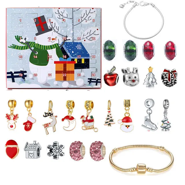 Sieraden Adventskalender 2025, gesloten, met luxe kerstdecoratie en elegant design.
