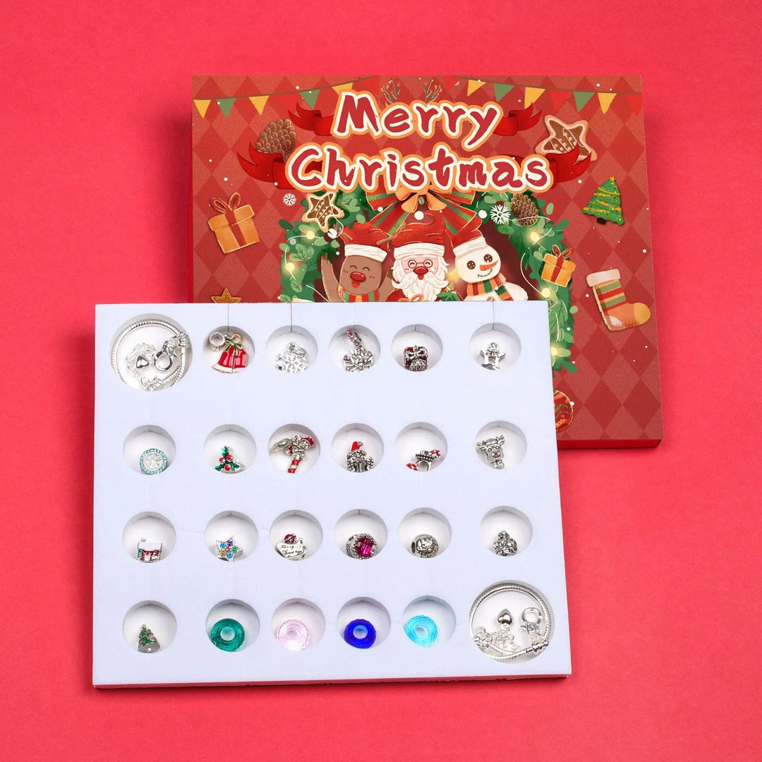 Roestvrijstalen sieraden, zoals armbanden en kettingen, uit de elegante Adventskalender 2025.