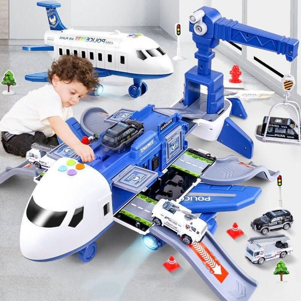SkyQuest vliegtuig speelset; avontuurlijk speelgoed van duurzaam ABS kunststof voor fantasierijke kinderen.