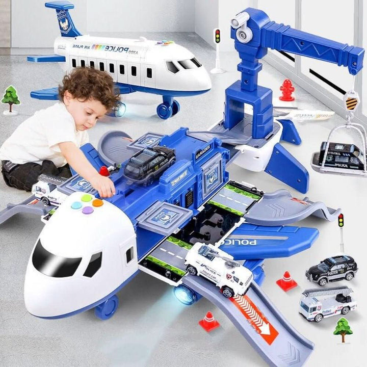 SkyQuest vliegtuig speelset; avontuurlijk speelgoed van duurzaam ABS kunststof voor fantasierijke kinderen.
