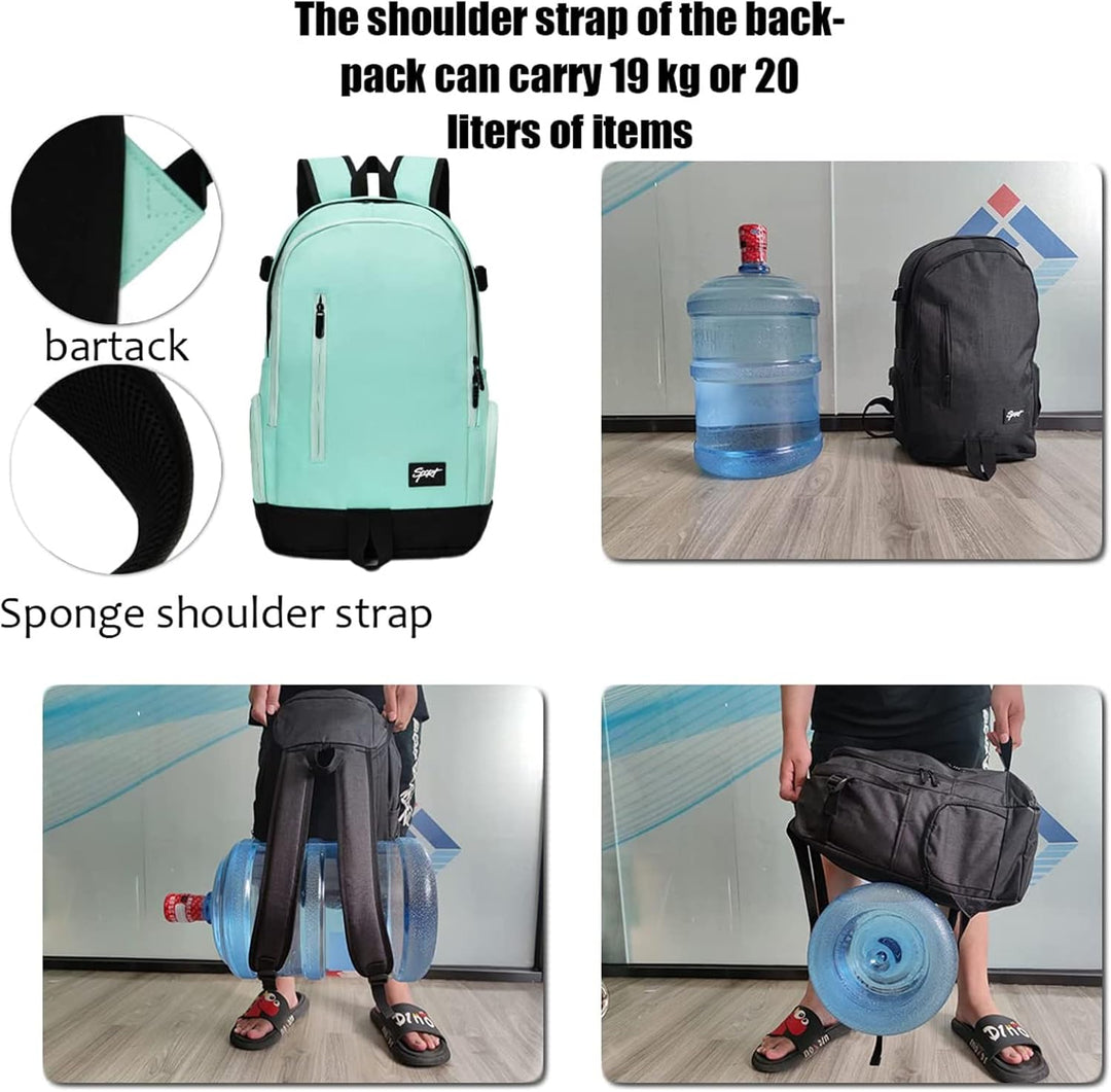 Slanke 15,6" laptoprugzak met georganiseerde vakken, ideaal voor schoolboeken, laptop en accessoires.