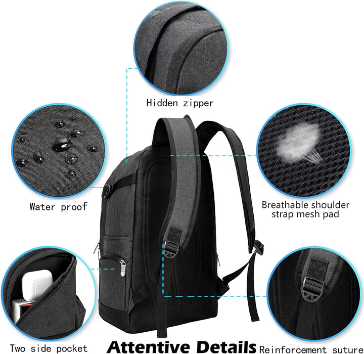 Waterbestendige duurzame 15,6" laptoprugzak, slank en unisex, geschikt voor elk weer.