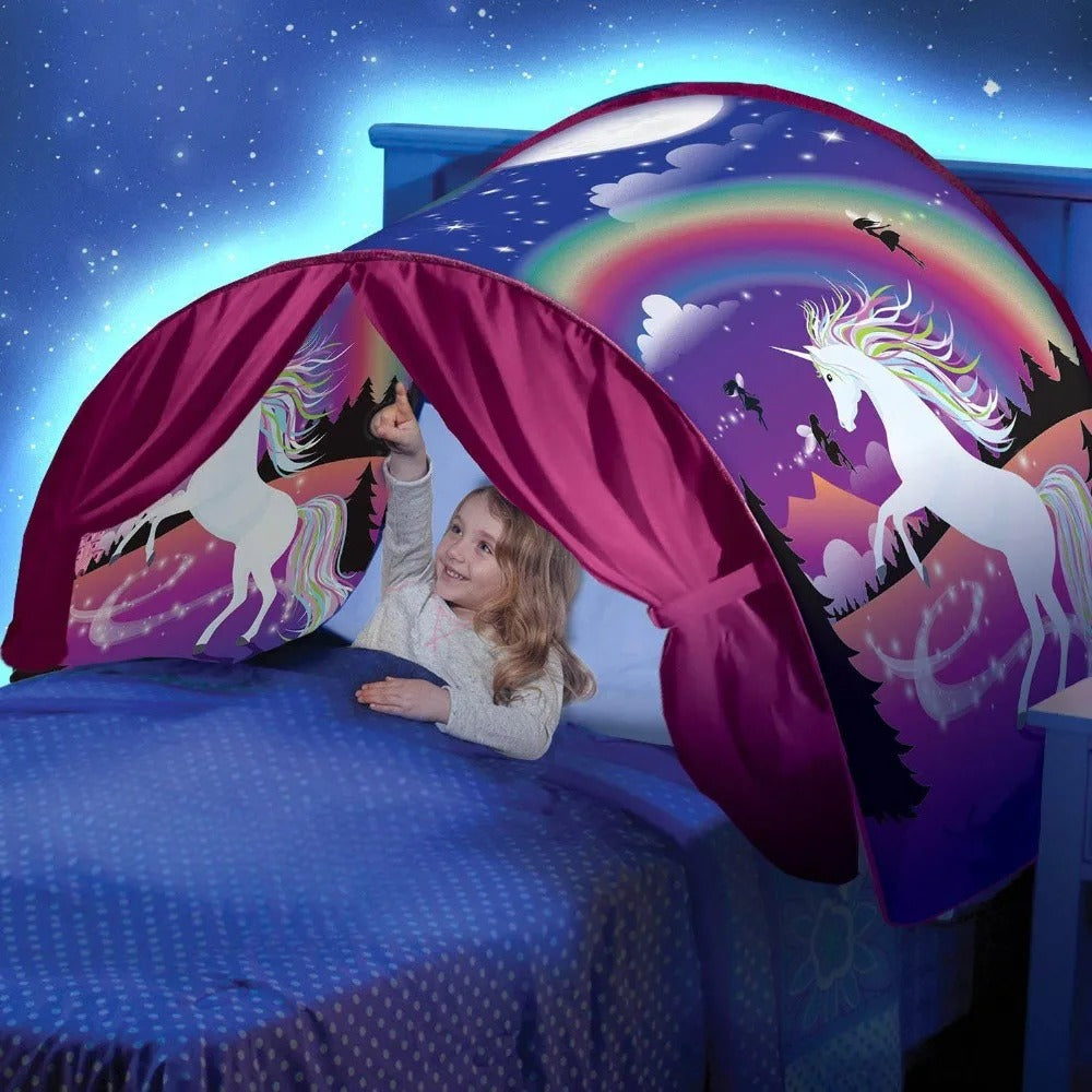 SleepyStar kinderbedtent, de magische slaapplek voor droomavonturen. Creëert een veilige, fantasierijke kinderslaapomgeving.