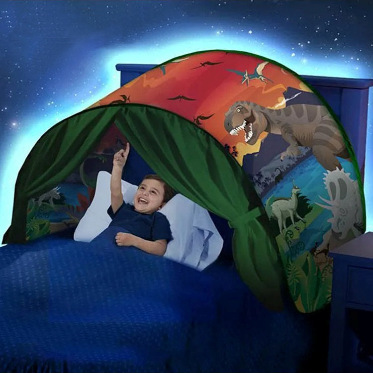 Kinderbedtent SleepyStar met eenhoorn design, perfecte slaapkamerdecoratie voor kinderslaap & droomwereld fantasie.