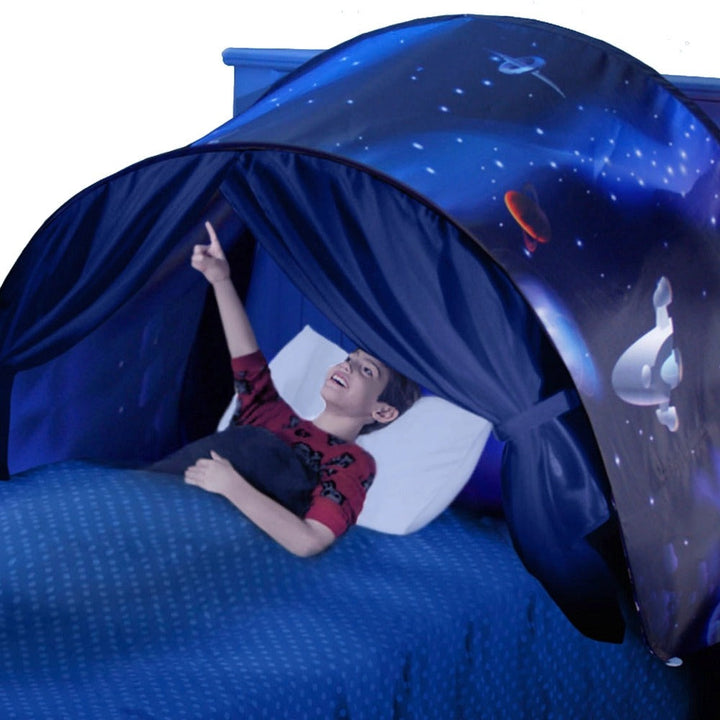 Kinderbedtent SleepyStar winterwonderland. Creëer een knusse, veilige droomwereld voor kinderslaap. Polyester bedtent.