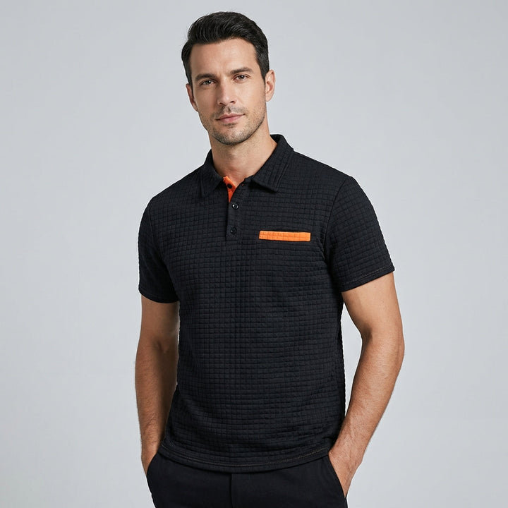 Stijlvolle slim-fit heren polo met kraag, ideaal voor een chique casual look.