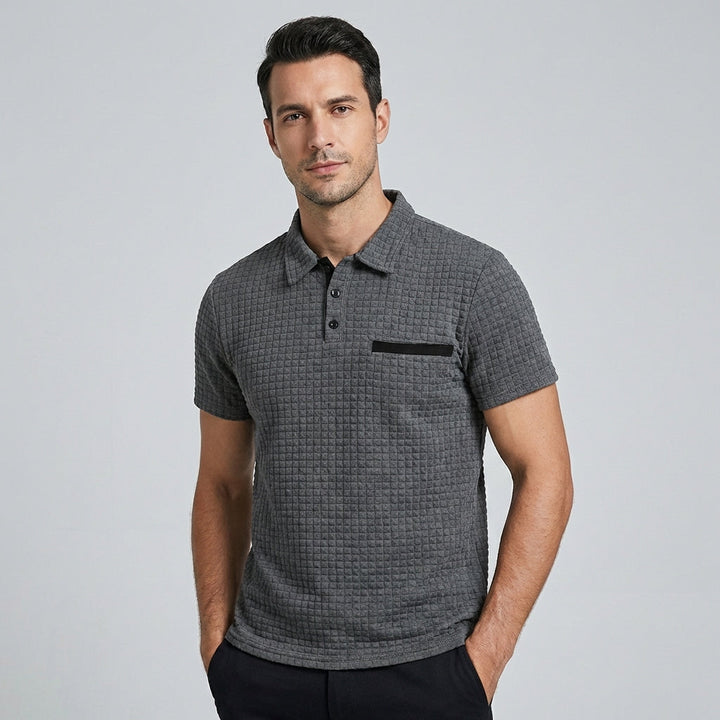 Comfortabele slim-fit polo shirt voor heren, veelzijdig voor kantoor en vrije tijd.