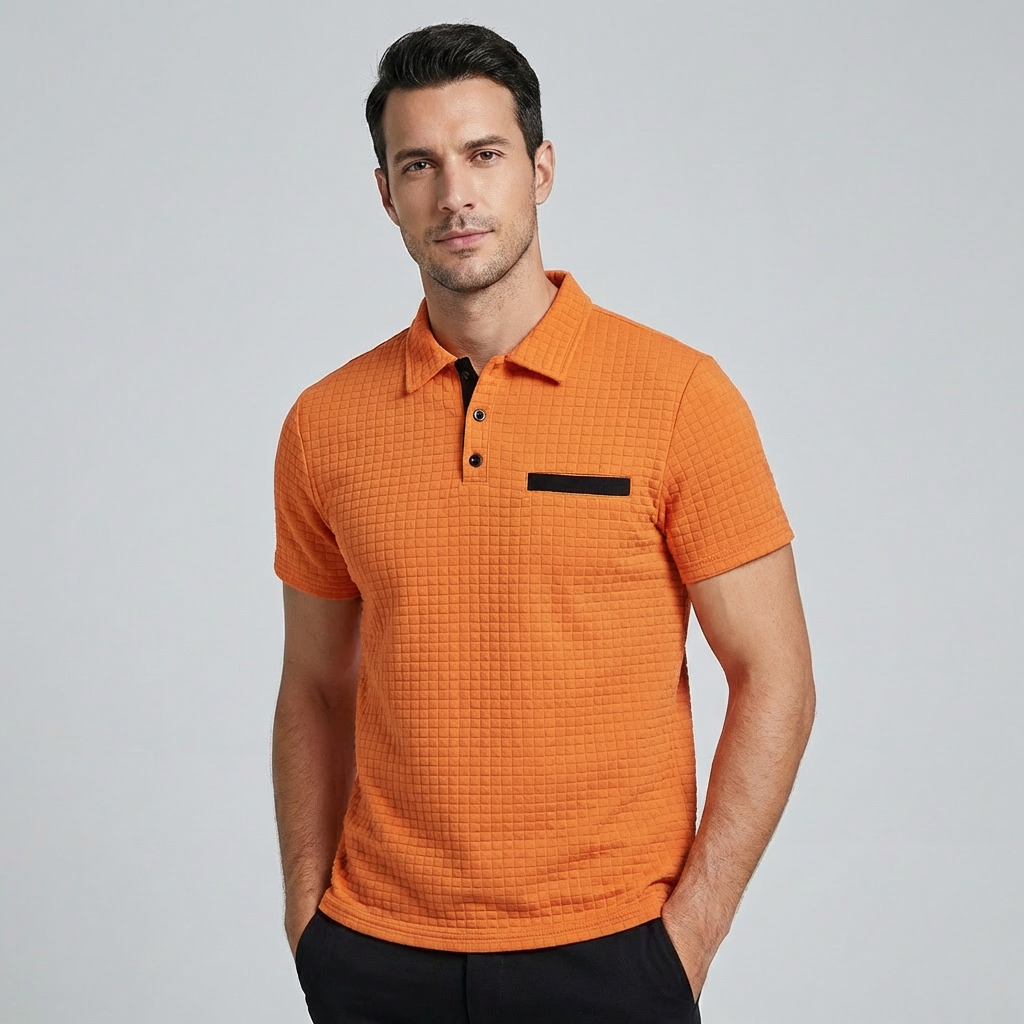 Trendy slim-fit heren polo, perfecte herenkleding voor de zomer en lente.