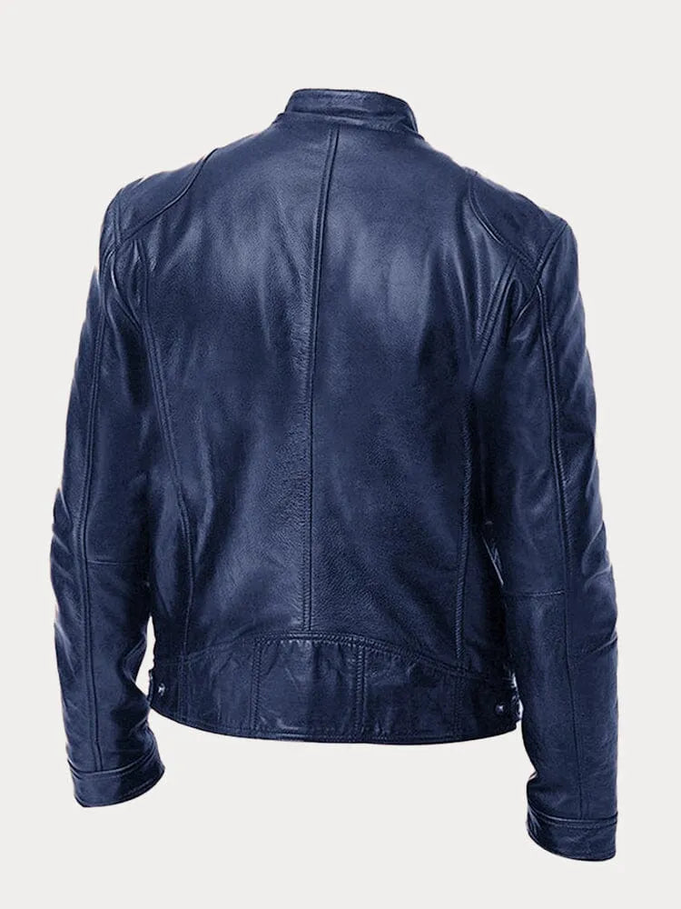 Trendy slim fit heren racerjas voor een casual, maar modieuze look, ideaal voor urban avonturen.