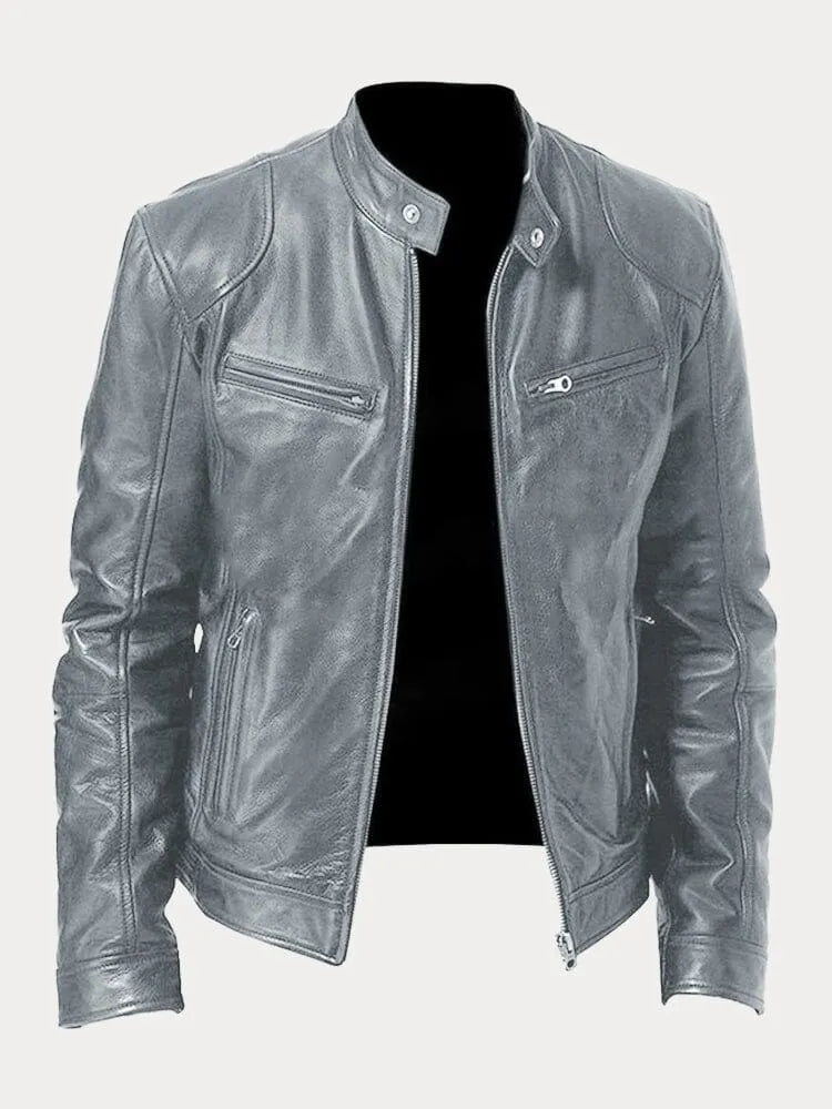 Stijlvolle slim fit herenjas met een stoere uitstraling, geschikt als trendy bovenkleding.