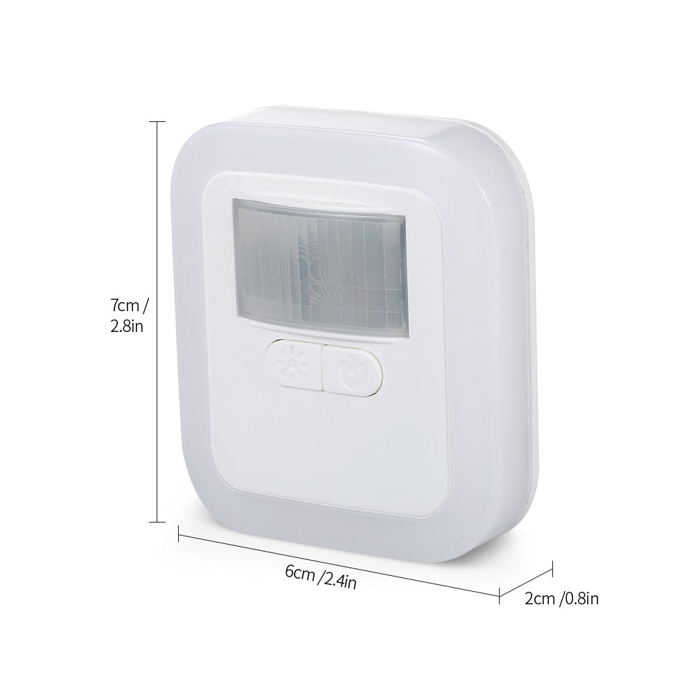 Slim LED nachtlicht met sensor voor bewegingsdetectie, perfect als ganglicht of interieurverlichting, zuinig en modern.