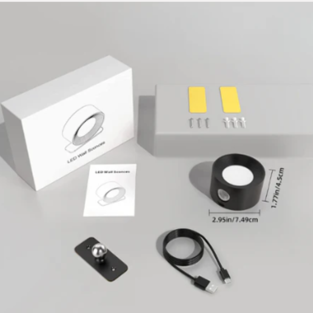 Slimme aanraakgestuurde LED-paneellamp, draadloos en oplaadbaar, perfect voor kast-, plank- of sfeerverlichting in huis.