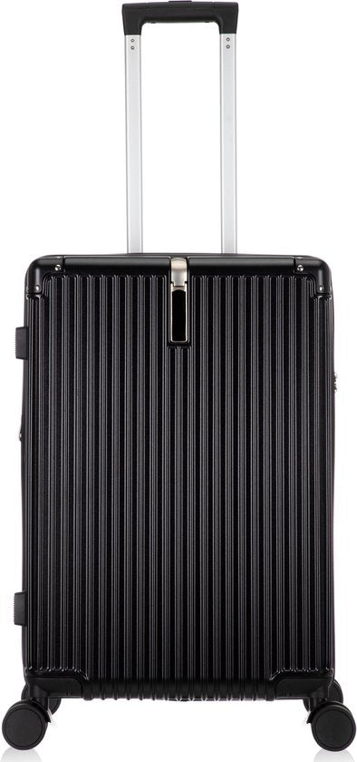 Slimme hardshell koffer met USB-poort, bekerhouder en uitbreidbaar middenstuk voor ultiem gemak.