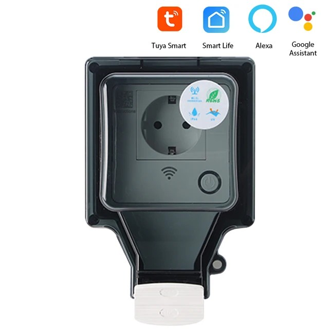 Voltura slimme wifi buitenstekker, IP66 waterdicht, voor het automatiseren van je tuin met SmartLife.