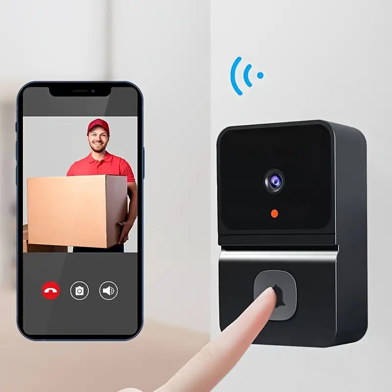 SmartGuard draadloze wifi deurbel met HD video, tweeweg audio en nachtzicht voor slimme huisbeveiliging.