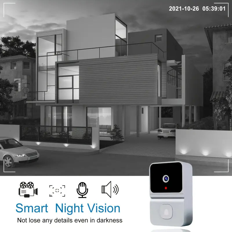 Slimme SmartGuard wifi deurbel met tweeweg audio en mobiele app controle voor optimale huisbeveiliging.