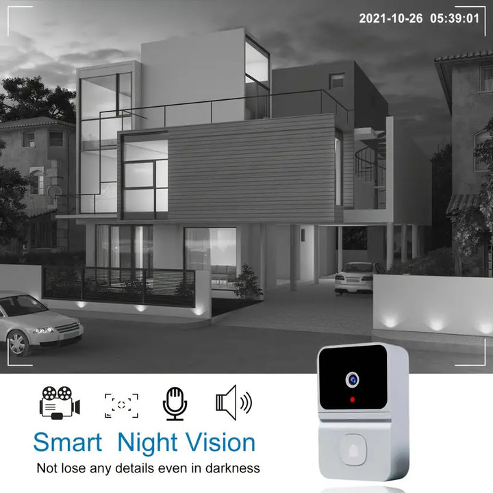 Slimme SmartGuard wifi deurbel met tweeweg audio en mobiele app controle voor optimale huisbeveiliging.