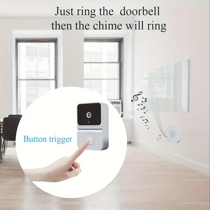 Strakke, oplaadbare SmartGuard draadloze wifi deurbel, eenvoudig te installeren als video intercom systeem.