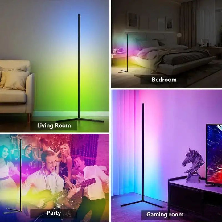 Dynamische sfeerverlichting met deze SmartRGB hoeklamp. Geniet van muziek sync en aanpasbare kleuren via app.