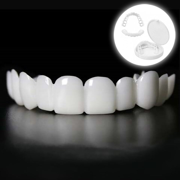 Snap-On Tanden Veneers voor een snelle glimlachcorrectie van onvolkomenheden; eenvoudig op uw gebit te plaatsen.