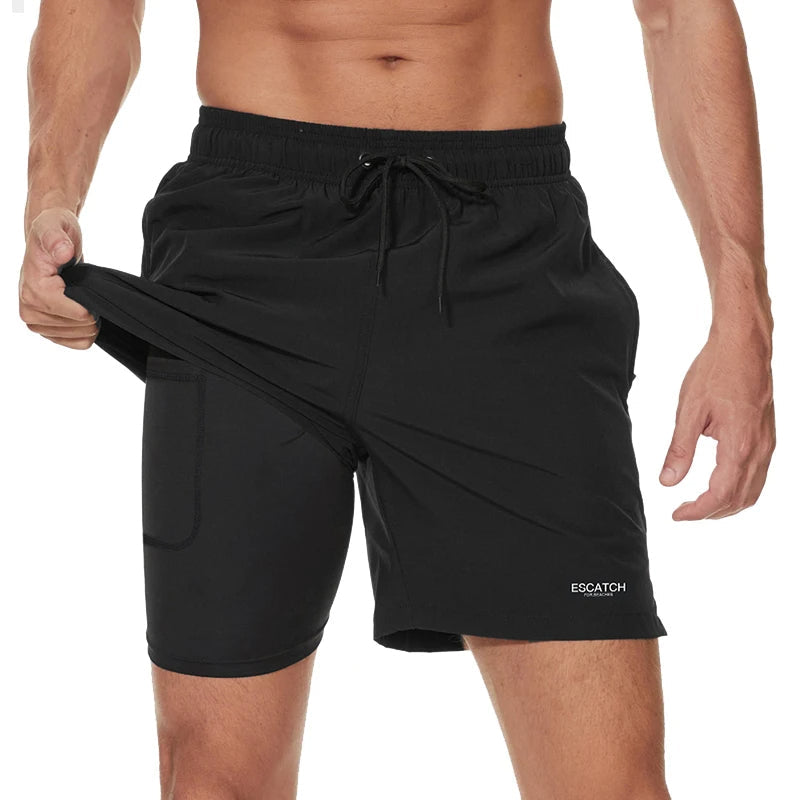 Sneldrogende heren sport zwembroek, ideaal voor zwemmen, strand en fitness.