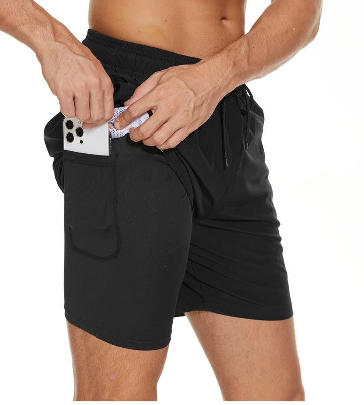 Blauwe sportieve heren zwemshort, sneldrogend en comfortabel voor elke actieve zomer.