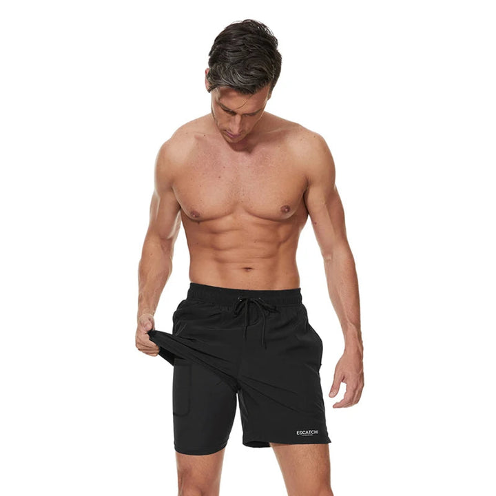 Stijlvolle heren zwemshort met comfortabele pasvorm, sneldrogend voor een actieve levensstijl.