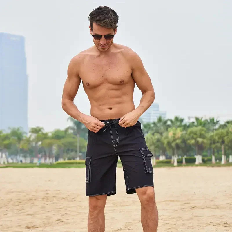 Heren Jaxon sneldrogende shorts voor workout, zwemkleding en vrije tijd. Perfecte korte broek voor actieve zomer.