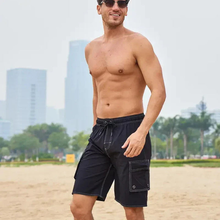 Jaxon sneldrogende zwemkleding/sportshorts voor heren. Ideaal als zwembroek, fitness of casual zomer korte broek.