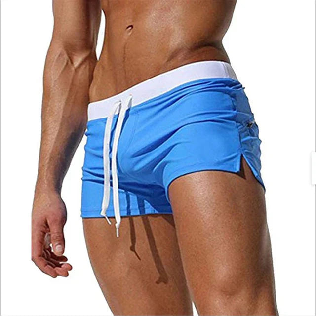 Sneldrogende Leano heren zwemshorts met zakken, perfecte badmode voor strand en zwembad.