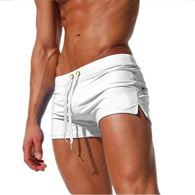 Ademende sneldrogende stof van Leano heren zwemshorts, comfortabel voor de zomer en sportief.