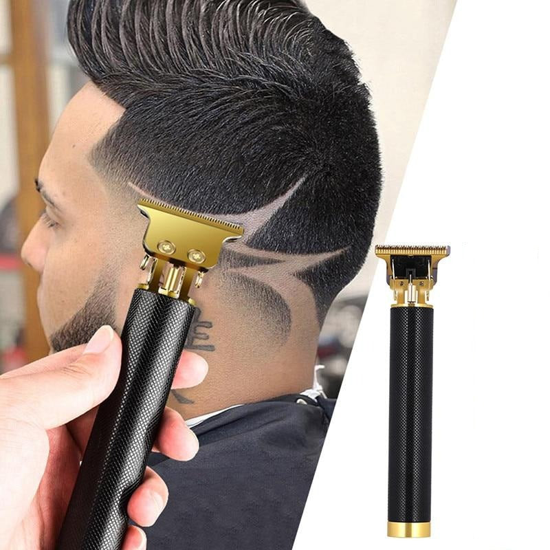 Compacte snoerloze baardtrimmer voor mannen, perfect voor reizen en snoerloze haarverzorging thuis.