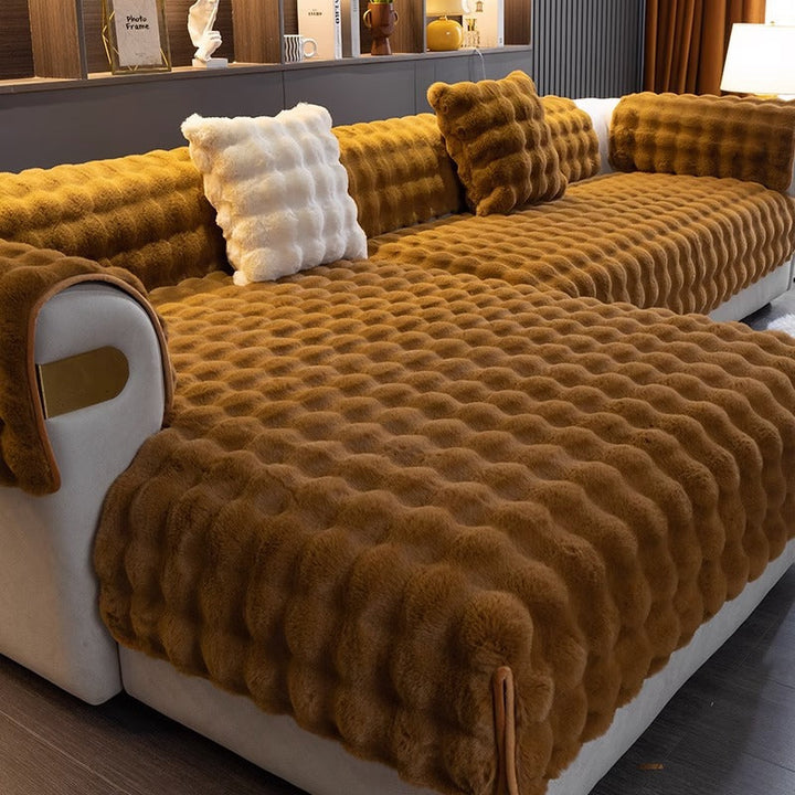 Wasbare bankhoes van luxe textiel, gemakkelijk te onderhouden en huisdierproof. Houdt uw bank langer mooi en schoon.