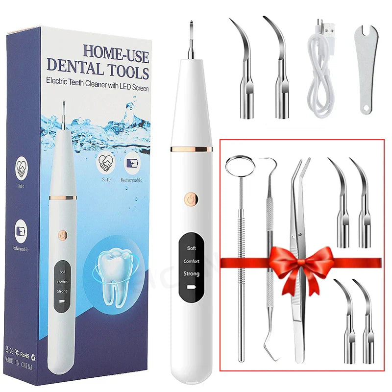 Voor een stralende lach: de SonicClean ultrasone tandreiniger, essentieel voor gebitsverzorging en frisse adem.
