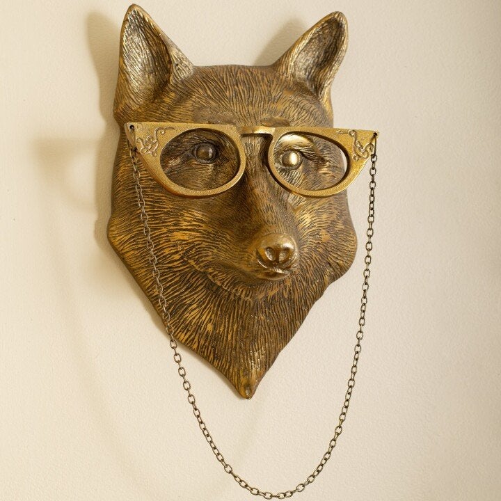Grappig haas dierenhoofd, handgeschilderde WallCritters muurdecoratie voor een vrolijk interieur.