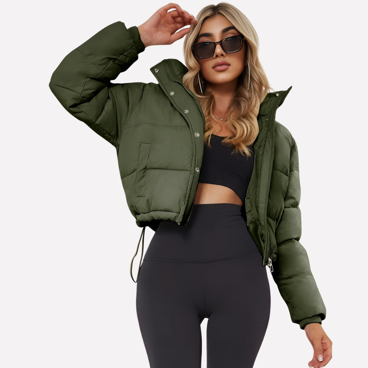 Comfortabele korte dames ritsjas met capuchon, perfect als dagelijkse buitenjas voor de lente/herfst.