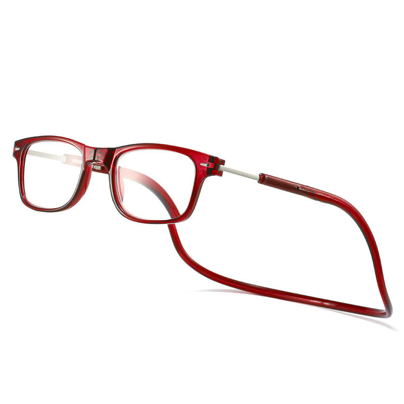 Persoon draagt de trendy unisex leesbril met blauwlichtwerende glazen