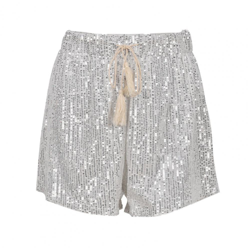 Stijlvolle dames glitterbroek met sprankelende glans, ideaal voor feestjes en avonden uit.