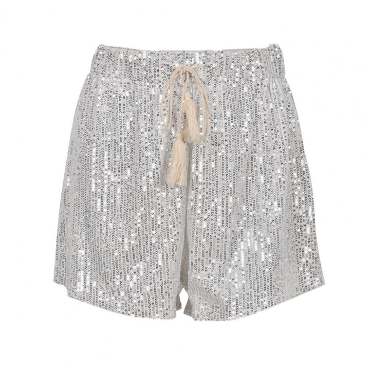 Stijlvolle dames glitterbroek met sprankelende glans, ideaal voor feestjes en avonden uit.