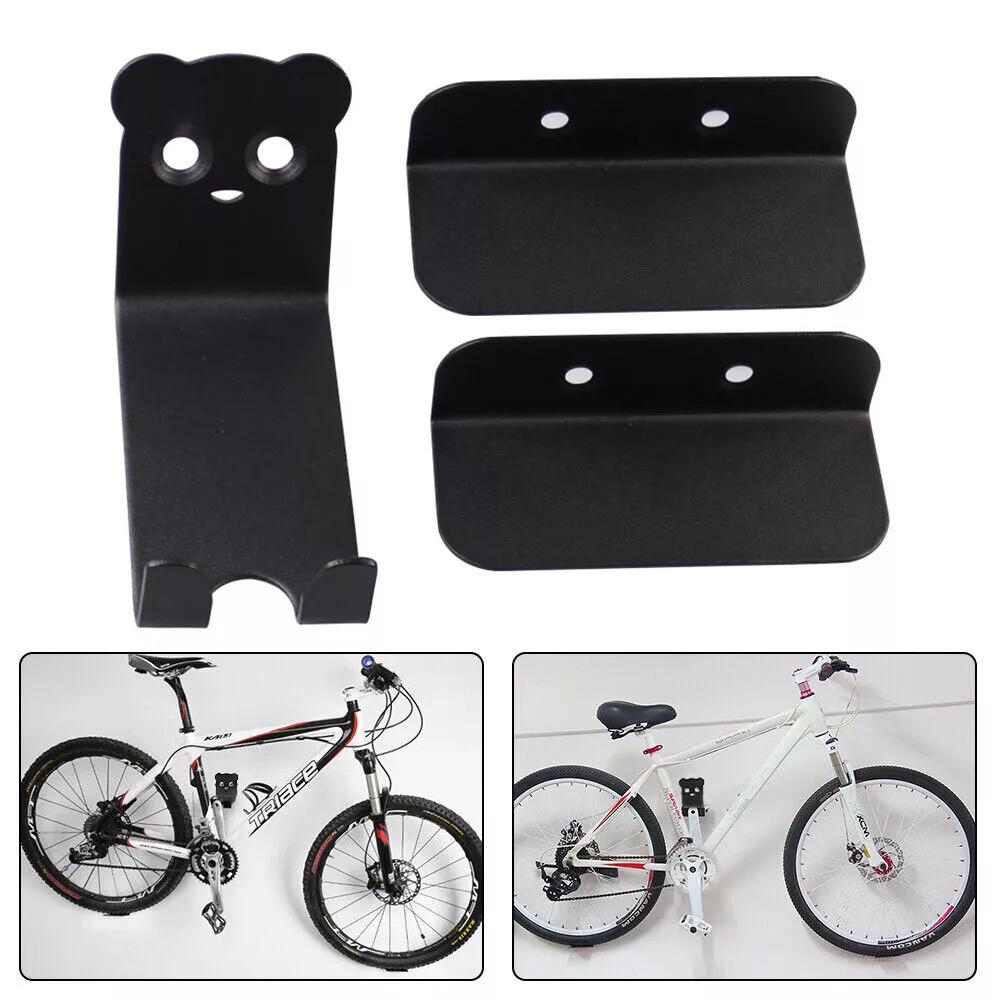 Stevige fietshaak van staal, ideaal voor wandmontage; bespaart ruimte in garage of berging.
