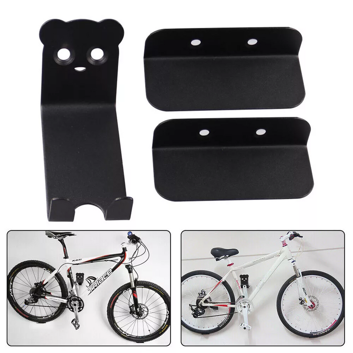 Stevige fietshaak van staal, ideaal voor wandmontage; bespaart ruimte in garage of berging.