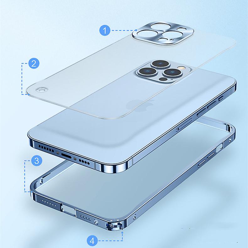 Essentiële stalen MagSafe iPhone hoes; slank, duurzaam en compatibel met draadloos opladen.
