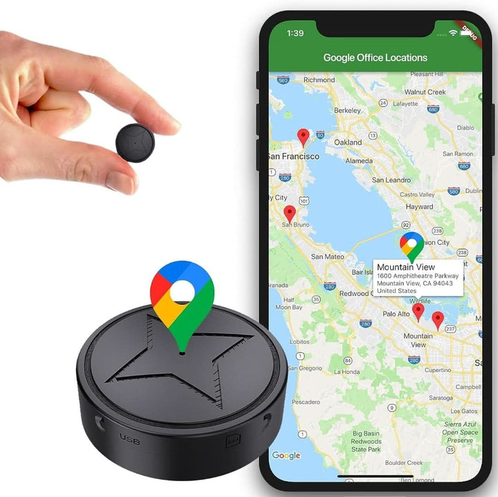 Sterke magnetische GPS-tracker UltraTrack voor realtime locatie auto & voertuigbeveiliging.