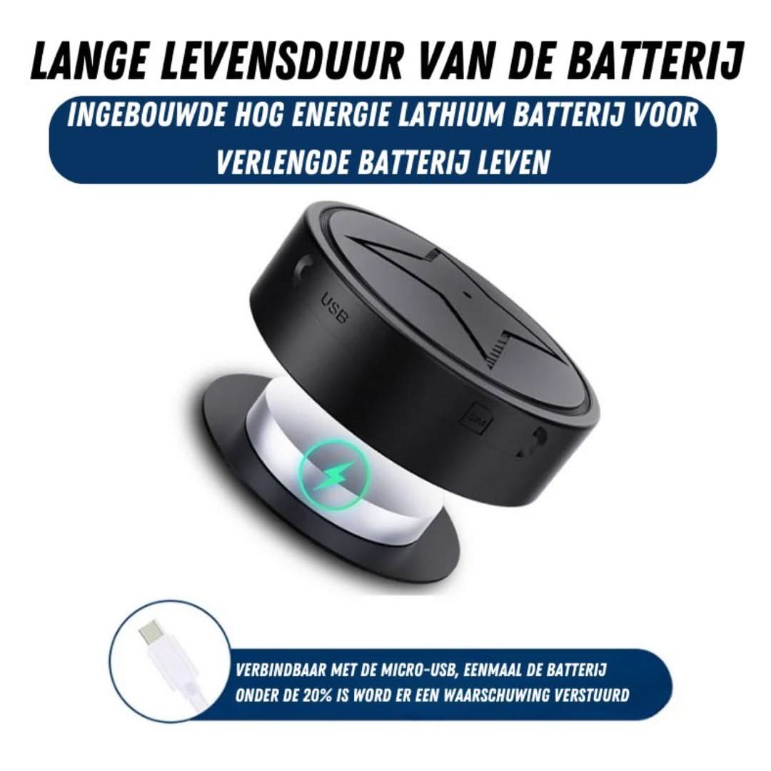 Discreet magnetische GPS-tracker voor voertuigbewaking en asset tracking, met realtime locaties.