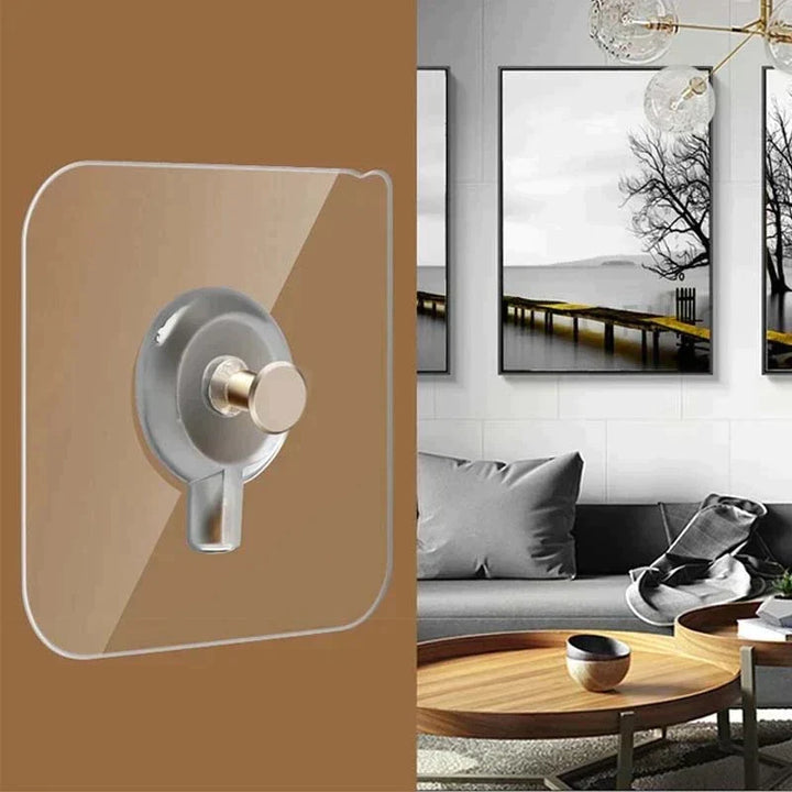 PlakGemak wandhaken in badkamer. Eenvoudig handdoeken ophangen zonder boren. Houdt muren mooi en onbeschadigd.