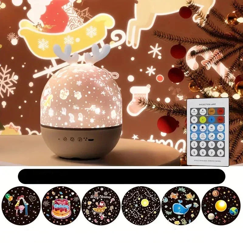Mooie sterrenprojector nachtlamp voor kinderen, geeft betoverende sfeer in elke baby- of kinderkamer.
