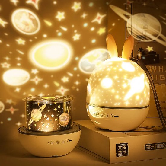 Nachtlamp sterrenprojector, creëert een droomachtige projectie in de kinder- en babykamer.