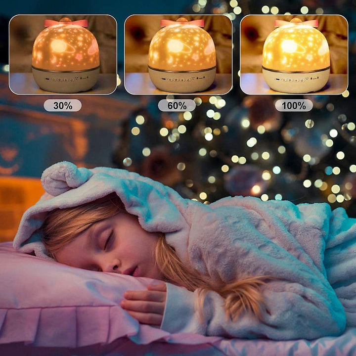 USB oplaadbare sterrenprojector nachtlamp, ideaal droomlicht en sfeerlicht voor kinderkamer.